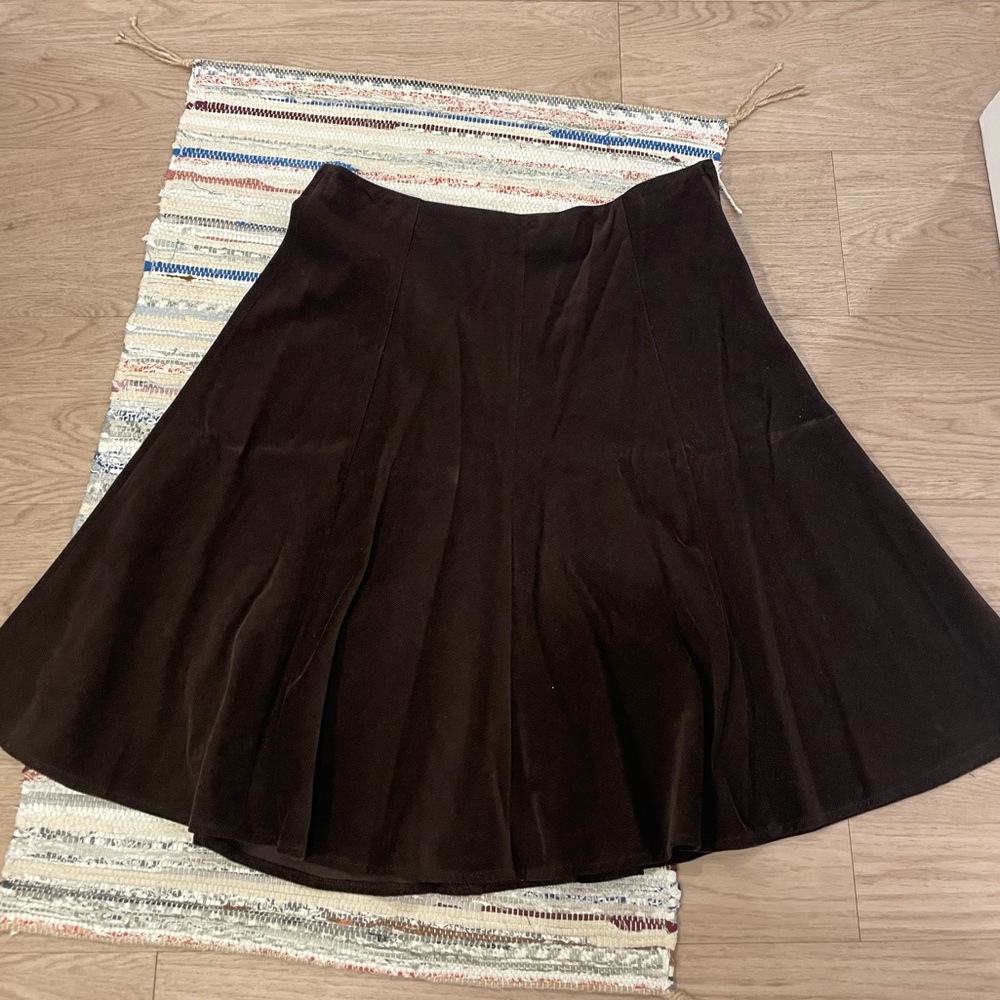 Jones New York Dark Brown A-Line Skirt